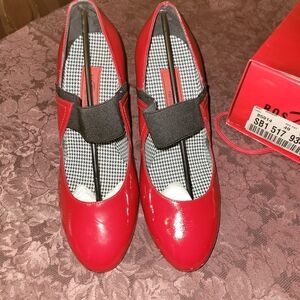 Chili Red Patent Heels.